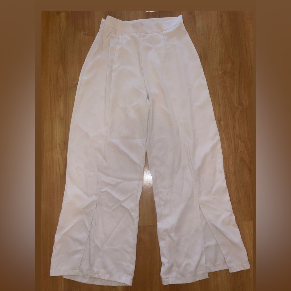 White Wide-Leg Pants